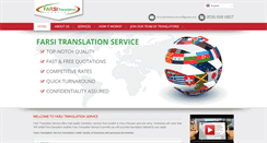 Desktop Screenshot of farsitranslationservice.com